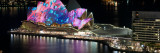 Opera House Lit Up at Night, Sydney Opera House, Sydney, New South Wales, Australia Photographic Print by Panoramic Images 