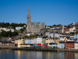 Immigrant Embarkation Harbour, Terraced Houses and St Colman's Cathedral, Cobh, Ireland Photographic Print