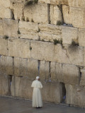 Pope Benedict XVI Stands Next to the Western Wall, Judaism's Holiest Site in Jerusalem's Old City Photographic Print