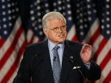 Senator Edward Kennedy Delivers Speech About the Effect of War in Iraq on America's Security Photographic Print