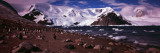 Penguins on the Coast, Neko Harbor, Andvord Bay, Antarctic Peninsula, Antarctica Photographic Print by Panoramic Images 