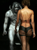 Model Wears Body Art by Ecuadorean John Vargas During the Colombia Exposhow 2009 Photographic Print