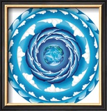 Water Spiral Framed Giclee Print by Jozef Smit