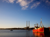 Greatisland Powerstation from Cheekpoint Harbour, Confluence of Nore, Ireland Photographic Print