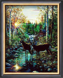 Deer, Summer Poster by Jeff Tift