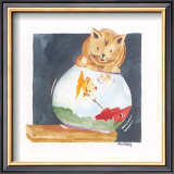 Naughty Cat IV Art by Villalba 