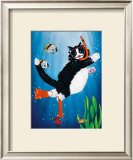 Snorkel Kitty Art by Peter Powell