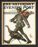 Soldier Leading Turkey, c.1918 Framed Giclee Print by Joseph Christian Leyendecker