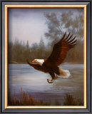 Eagle Fishing Print by M. Caroselli