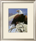 Eagle and Wolf Poster by Gary Ampel