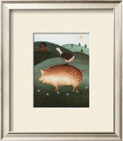 Pig with Goose Print by Valerie Wenk