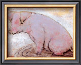 Pig Poster by Silvana Crefcoeur