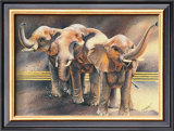 Family of Elephants Print by Nancy Azneer