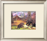 Bears on Logs Prints by M. Caroselli