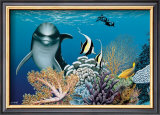 Coral Garden and Dolphin Posters by Mark Mackay