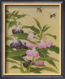 Bees and Garden Blossoms Print