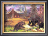 Bears on Logs Prints by M. Caroselli