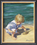 Boy With Horseshoe Crab Posters by Nancy Cole