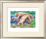 Manatee Family Posters by Paul Brent