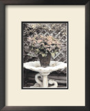 Vintage Flowers II, Still Life with Birdbath Prints by Sharyn Sakimoto