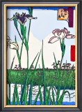 Irises a Pond Framed Giclee Print by Hiroshige II 