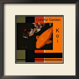 Colorful Garden Koi Framed Giclee Print by erichan 
