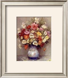 Dahlias dans Un Pot Bleu Posters by Marcel Dyf