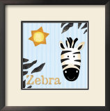 Safari Zebra Posters by Smatsy Pants