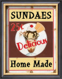Sundaes Prints by Lesley Hallas