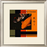 Colorful Garden Koi Framed Giclee Print by erichan 