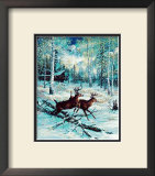 Deer, Winter Posters by Jeff Tift