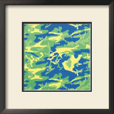 Camouflage, c.1987 (green, blue, yellow) Posters by Andy Warhol