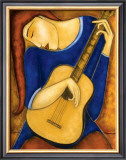 Vera A la Guitare Prints by Guy Mourand