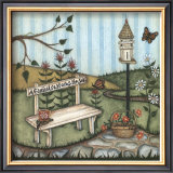 Garden Benches II Print by Robin Betterley