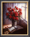 Bible and Roses Poster by Lynn Pitard