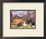 Bears on Logs Posters by M. Caroselli