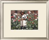 In the Garden with the Cat Art by Pope & Cook 