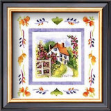 Cottage and Gate Art by Andrea Brooks