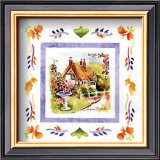 Cottage and Fountain Prints by Andrea Brooks