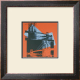 Brooklyn Bridge, c.1983 (black, red, blue) Posters by Andy Warhol