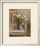 Tulip Bouquet on Bench Prints by Danhui Nai