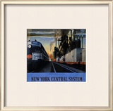 New York Central System, Along the Water Level Route Framed Giclee Print by Leslie Ragan