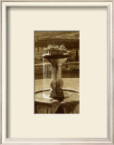 Fountain Overlooking City Print by Chauve Auckenthaler