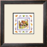 Cottage and Fountain Prints by Andrea Brooks