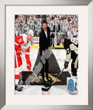 Mario Lemieux Ceremonial Puck Drop Game Three of the 2009 NHL Stanley Cup Finals Framed Photographic Print