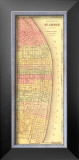 St. Louis Street Map, 1855 Posters