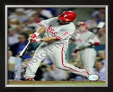 Shane Victorino 2008 NLCS Game 4 Home Run Framed Photographic Print