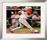 Chase Utley Game one of the 2008 MLB World Series Home Run Framed Photographic Print