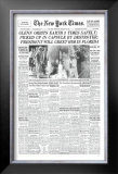 New York Times, February 21, 1962: Glenn Orbits Earth Three Times Framed Giclee Print