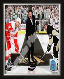 Mario Lemieux Ceremonial Puck Drop Game Three of the 2009 NHL Stanley Cup Finals Framed Photographic Print